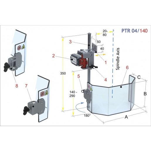 Afscherming voor kleine boormachines - PTR04