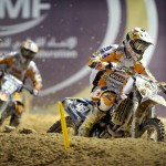 Husqvarna JM Racing Team op het podium in Qatar